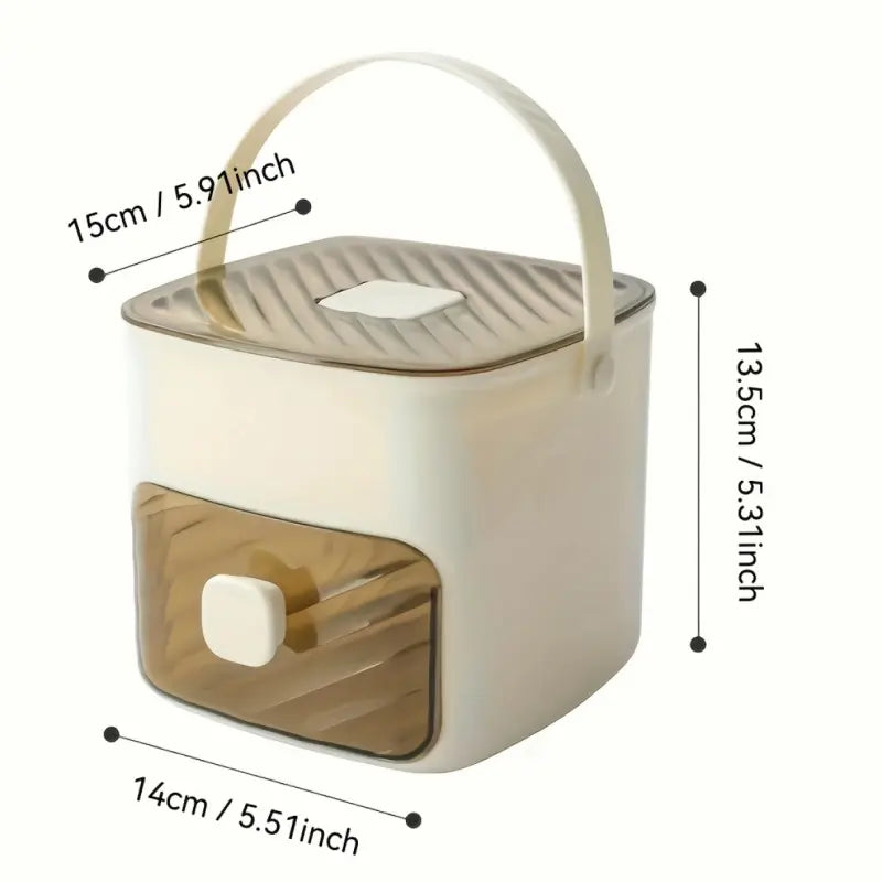 48 Cube Ice Maker with Easy Press Lid - Double-Deck Portable Design Includes Silicone Trays, Durable Plastic Construction for DIY Frozen Food and Beverages, Ideal for Summer Beverages, Countertop Ice Maker, Beverage Cooling, Modern Kitchen Gadgets