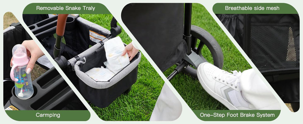 Dripex Stroller Wagon for 2 Kids, All-Terrain