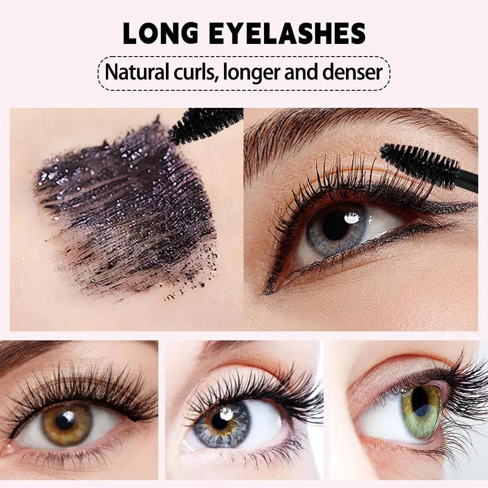7D Waterproof Volume Mascara Long Lasting Natural Curling Lashes for Professional Eye Makeup Made for Women and Girls 3Pcs*Eyelash